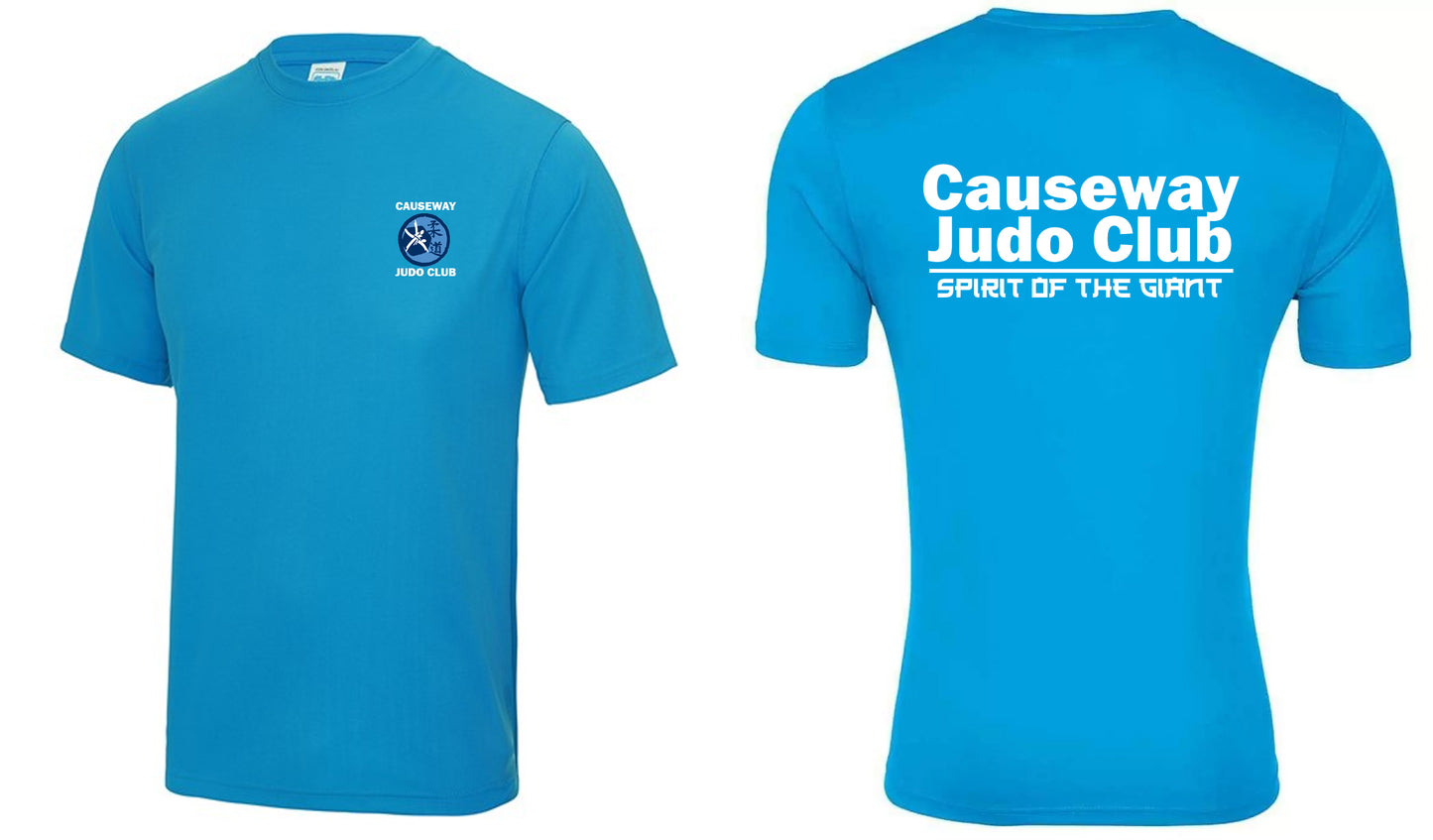 Causeway Judo - Training Tee (White, Grey & Blue)