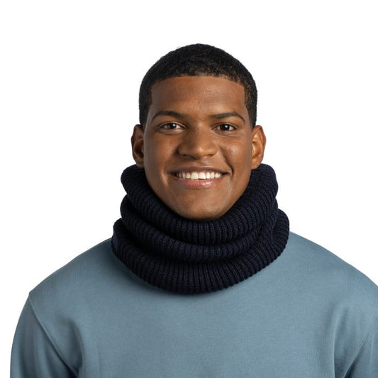 Rutger Navy - Knitted & Polar Neck Warmer - BUFF