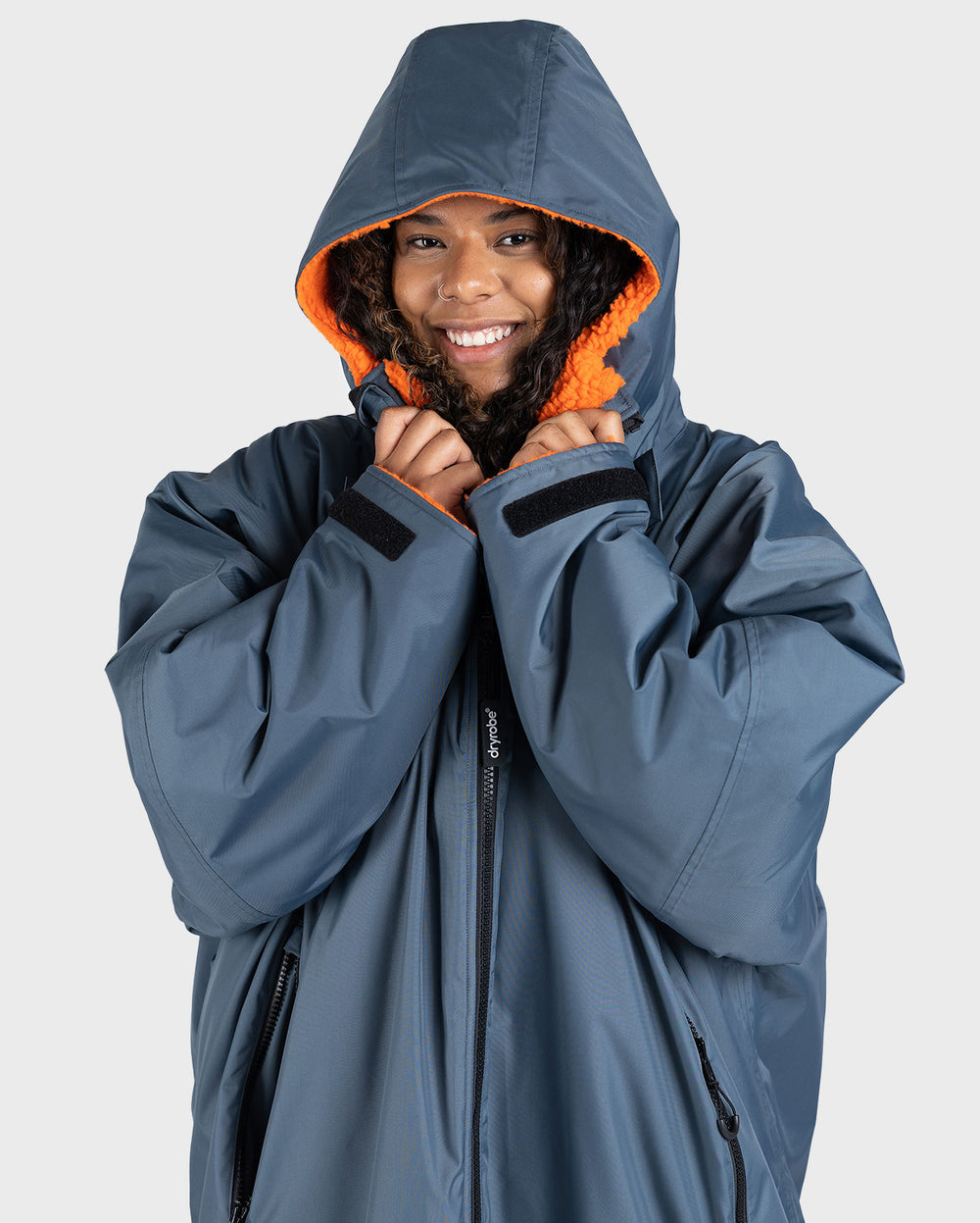 dryrobe Advance Long Sleeve - Dark Grey/Orange
