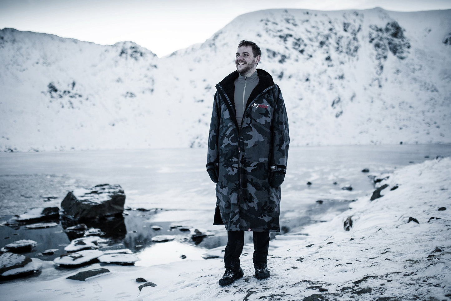 Dryrobe - Long Sleeve Camo Black/Black