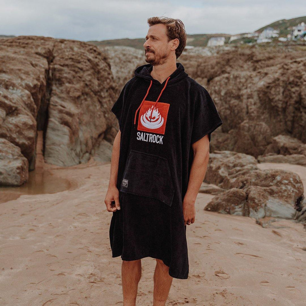 Black Saltrock Changing Towel Robe - Adult