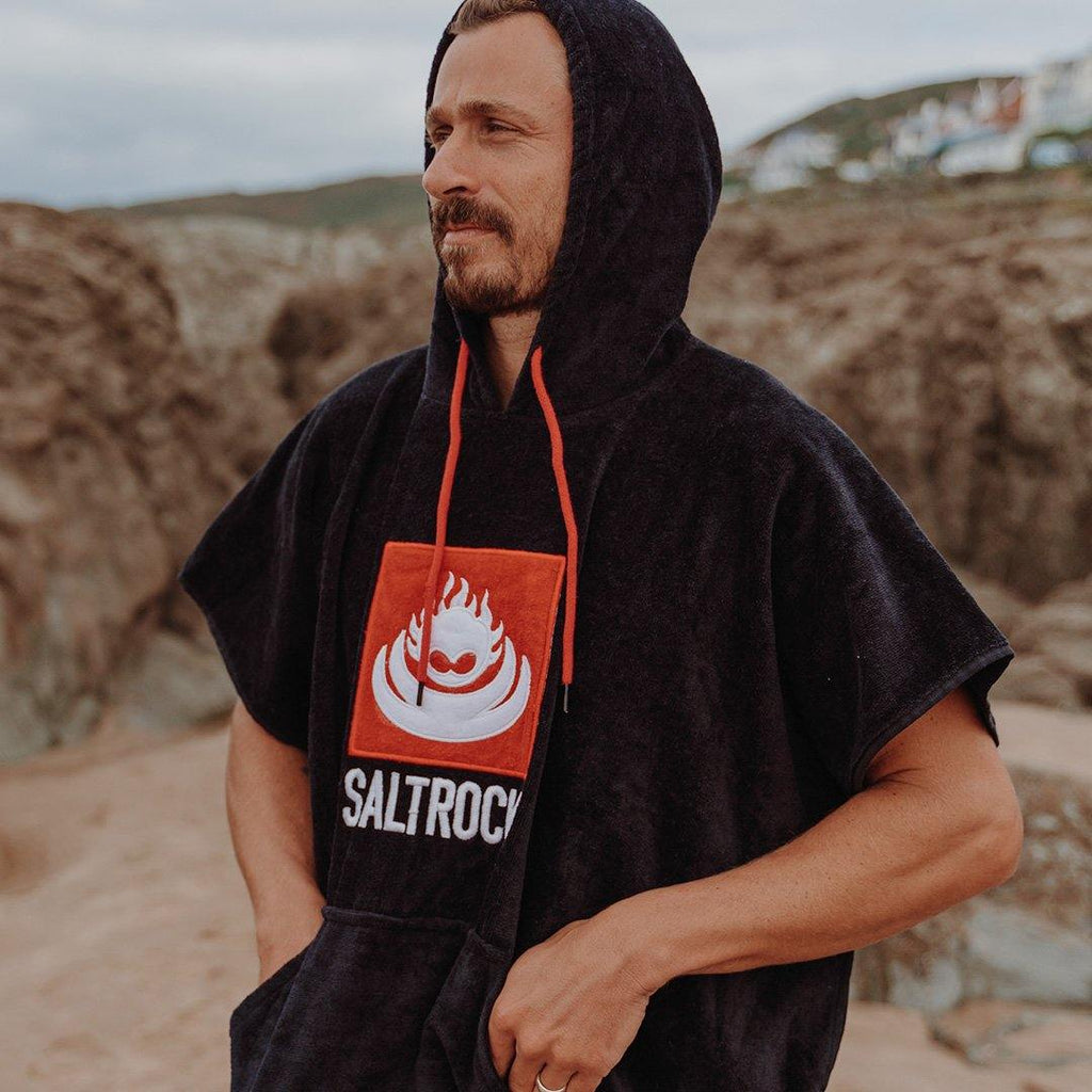 Black Saltrock Changing Towel Robe - Adult