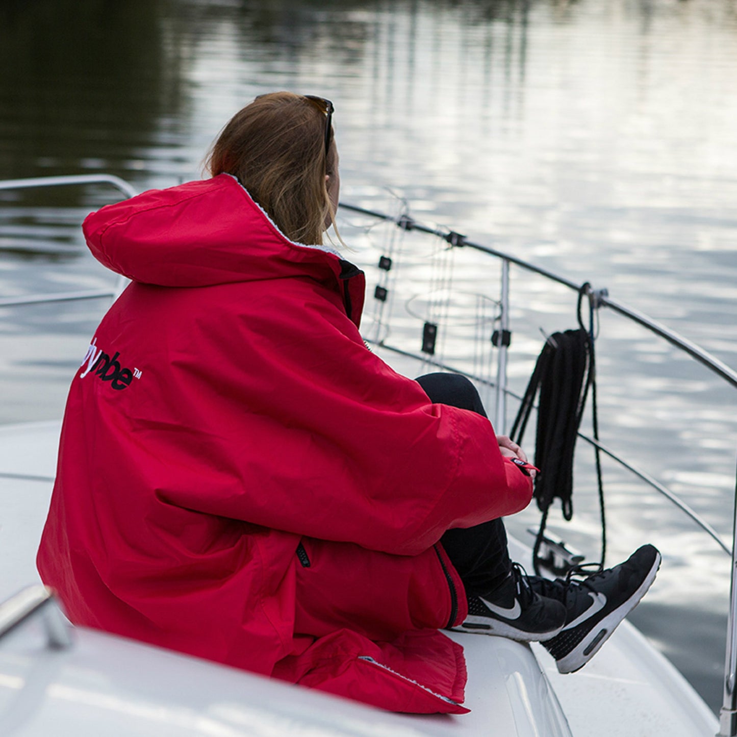 Dryrobe - Long Sleeve Red/Grey