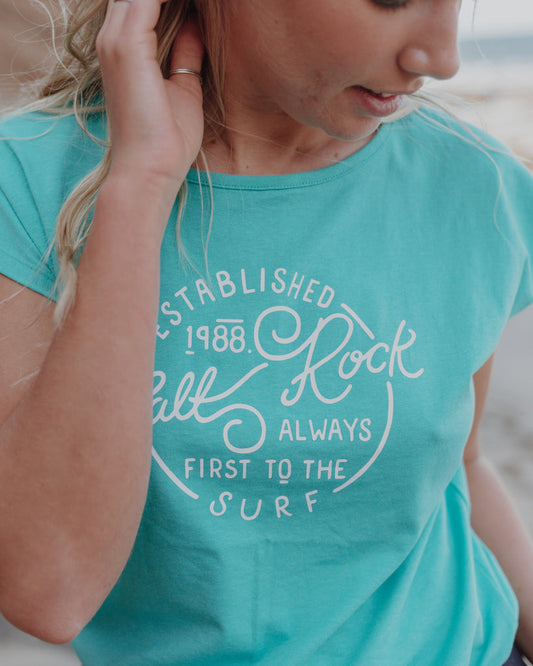 Cap Sleeve T-Shirt - Turquoise