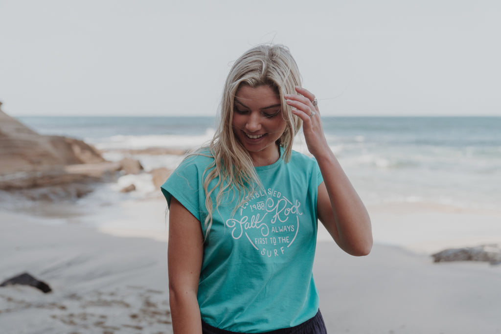 Cap Sleeve T-Shirt - Turquoise