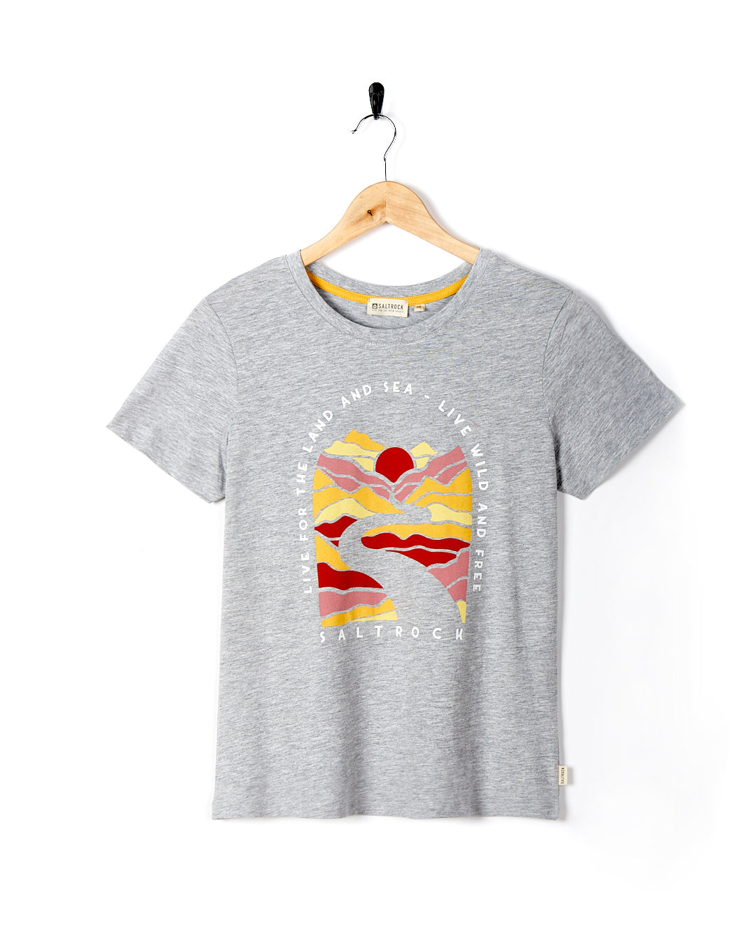 Live Wild - Womens Short Sleeve T-Shirt - Light Grey