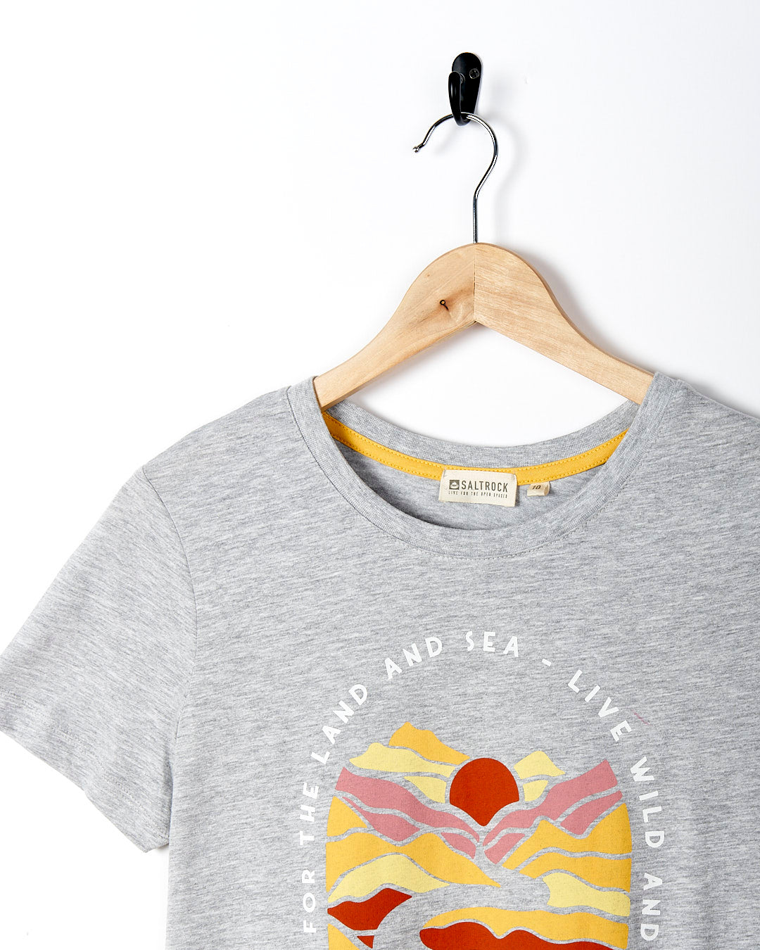 Live Wild - Womens Short Sleeve T-Shirt - Light Grey