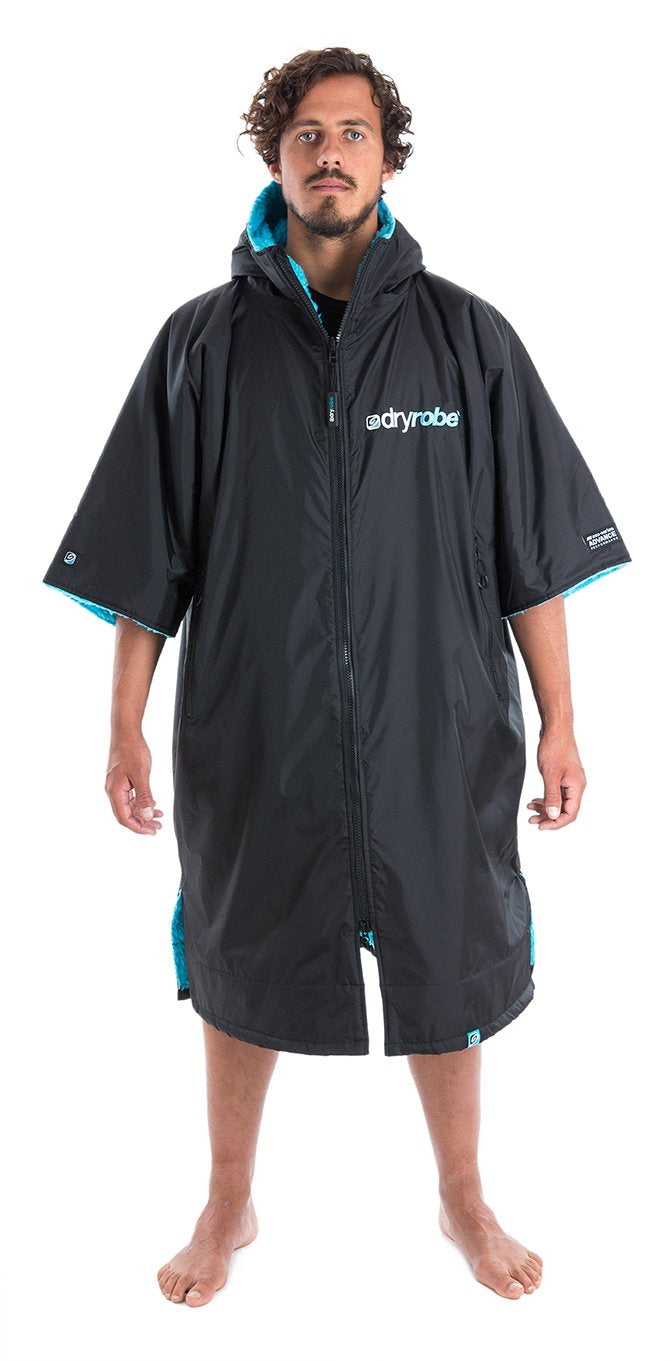 Dryrobe - Short Sleeve Black/Blue