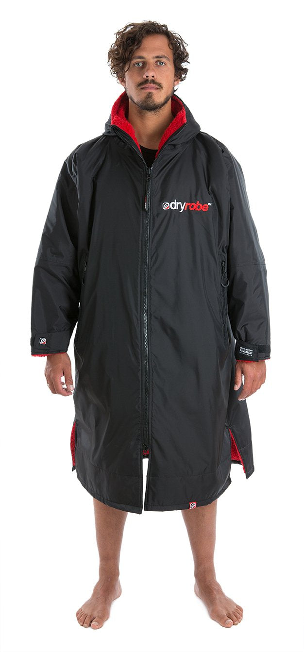 Dryrobe - Long Sleeve Black/Red