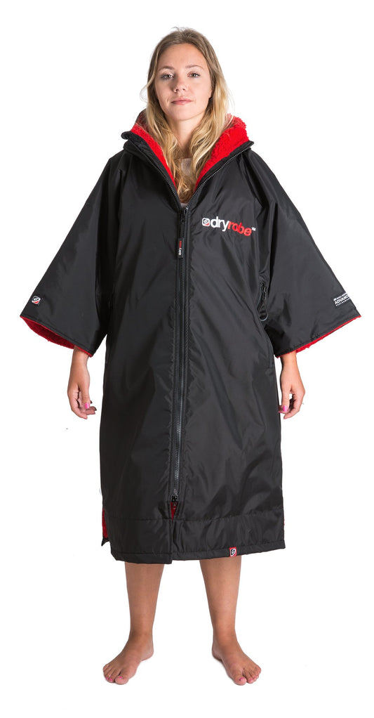Dryrobe - Short Sleeve Black/Red