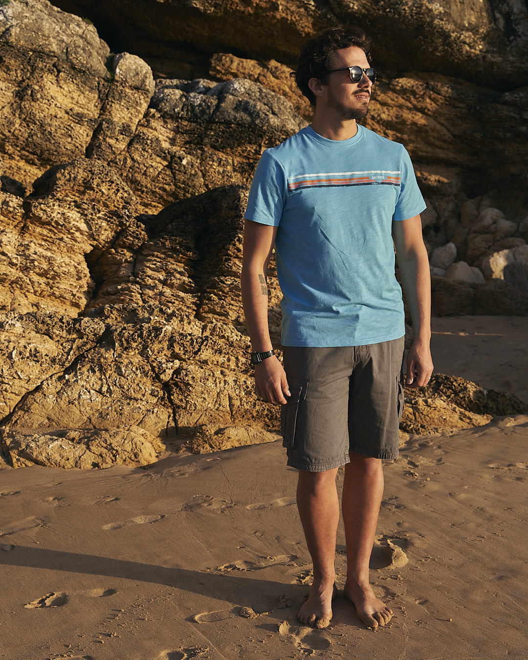 Penwith II - Mens Cargo Shorts - Dark Grey