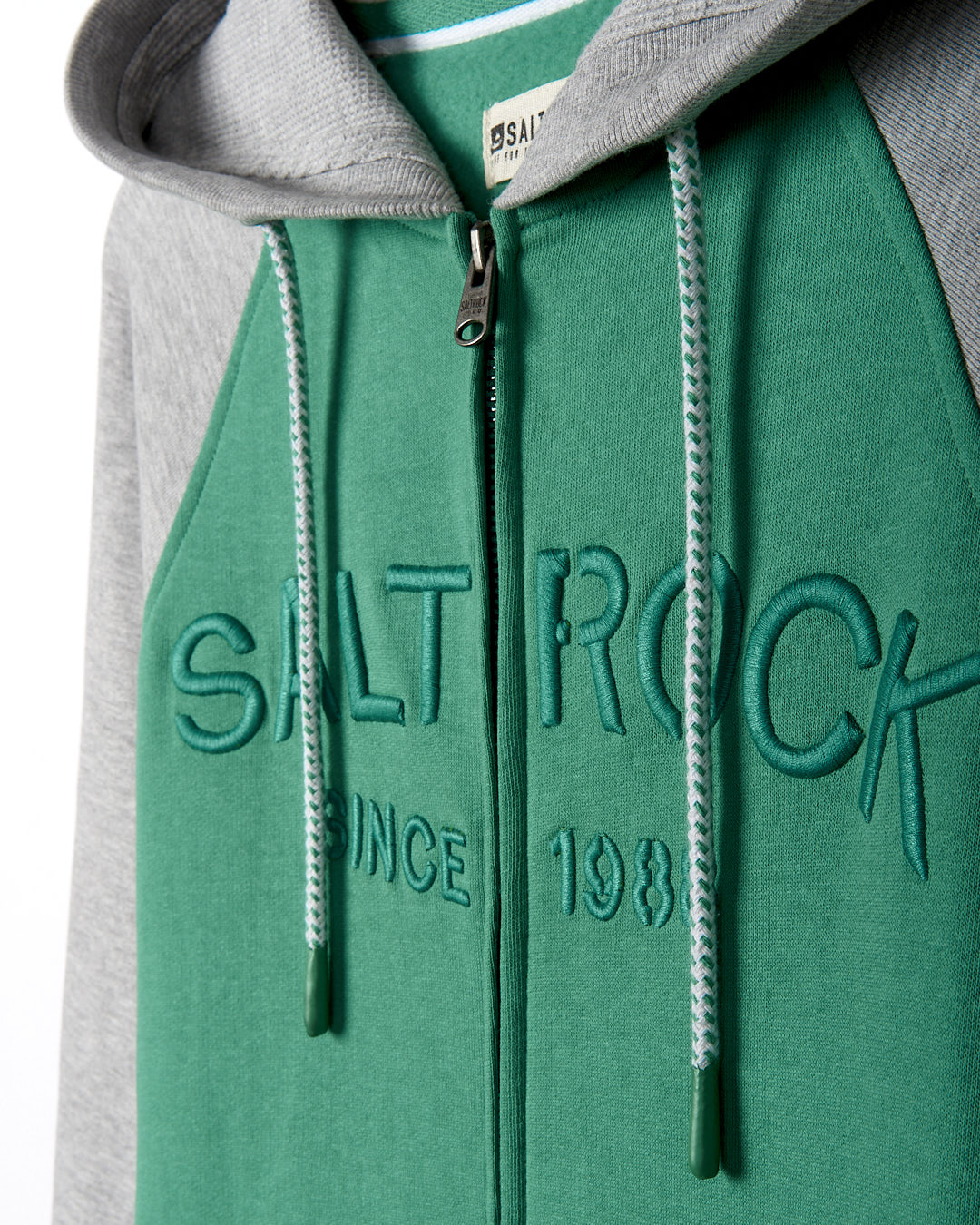 Stencil - Mens Zip Hoodie - Green