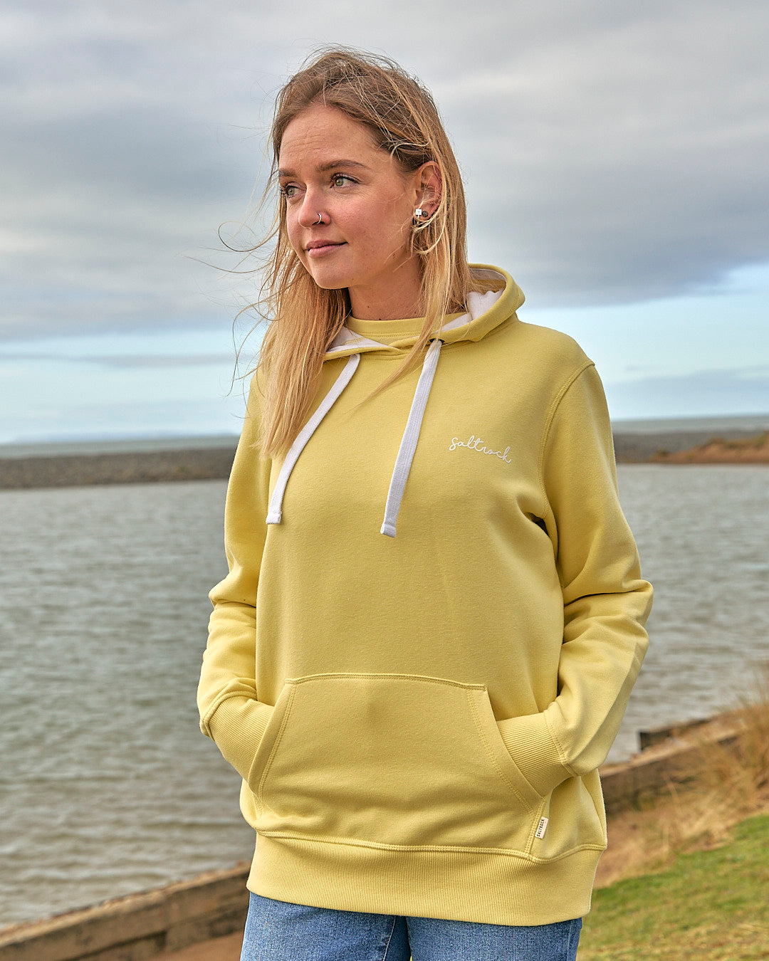 Velator - Womens Pop Hoodie - Light Yellow