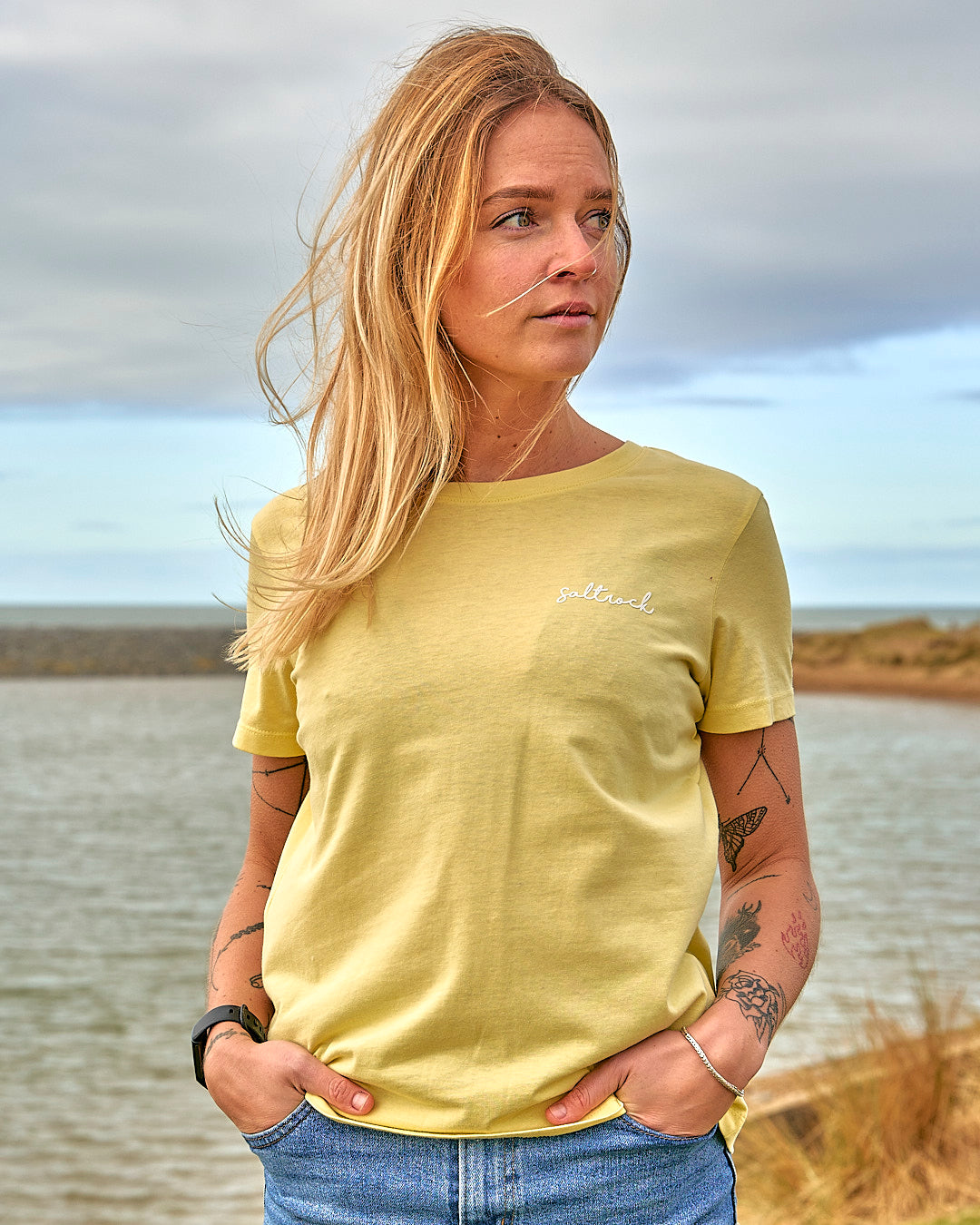 Velator - Womens Short Sleeve T-Shirt - Light Yellow