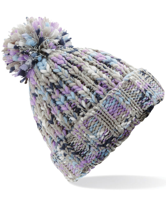 Twister pom pom beanie