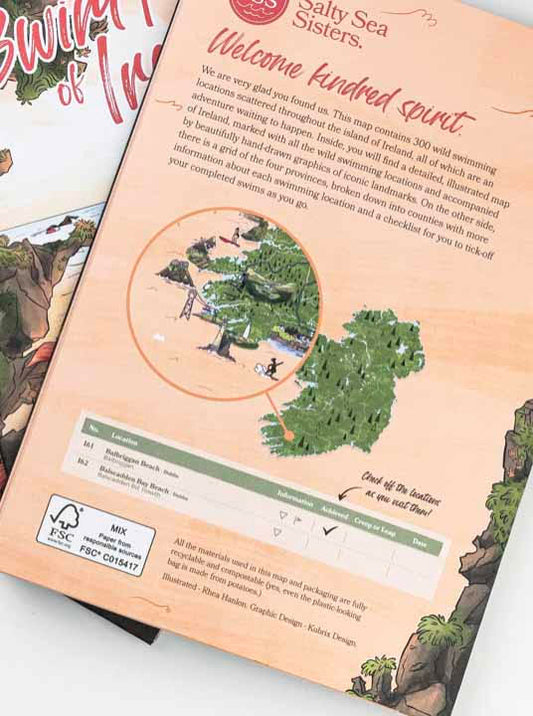 Salty Sea Sisters - Swim Map of Ireland