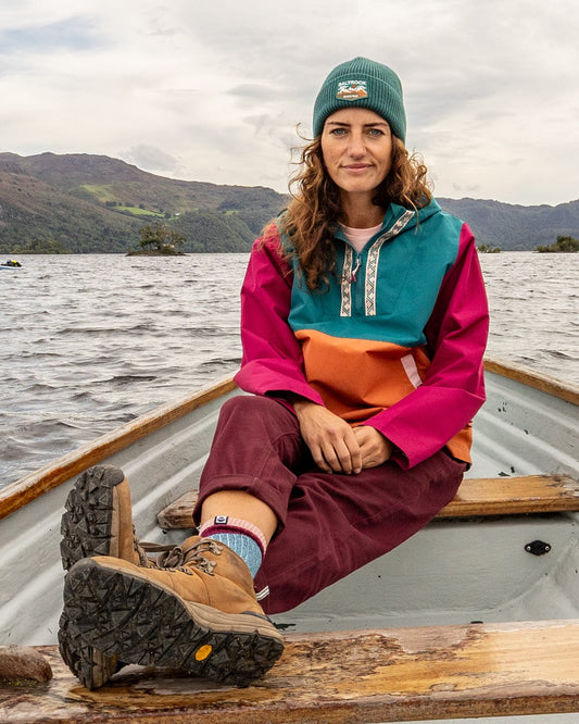 Drea - Womens Water Resistant Colour Block Jacket - Teal