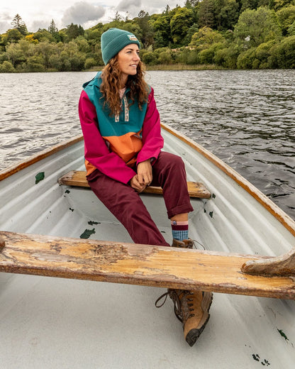 Drea - Womens Water Resistant Colour Block Jacket - Teal