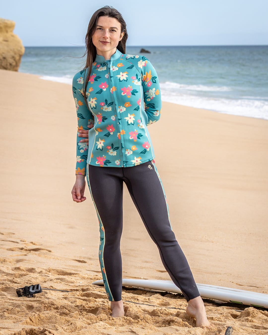 Surfdaze Womens 2mm Wetsuit Jacket in Blue