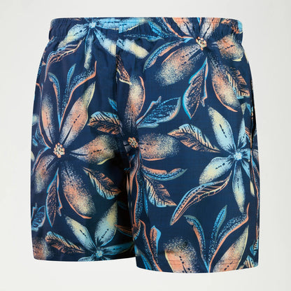 Men's Digital Printed Leisure 16" Swim Shorts Blue