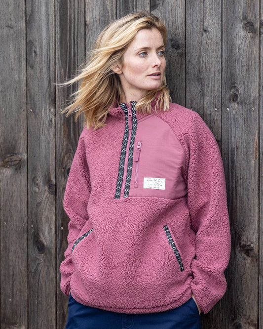 Lya Womens Fleece in Dark Pink