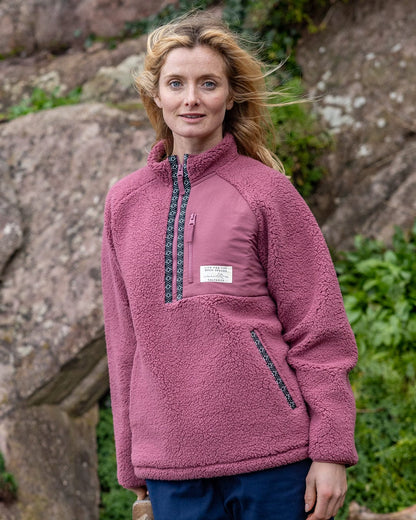 Lya Womens Fleece in Dark Pink