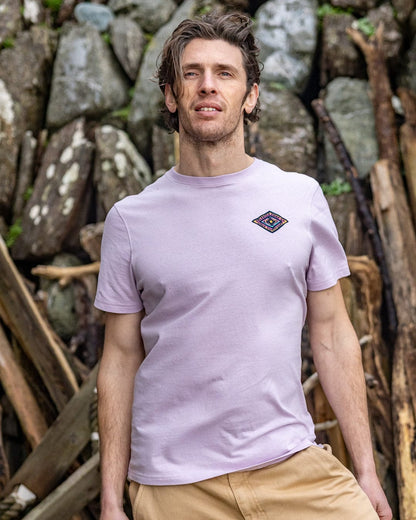Offshore Mens Short Sleeve T-Shirt in Purple