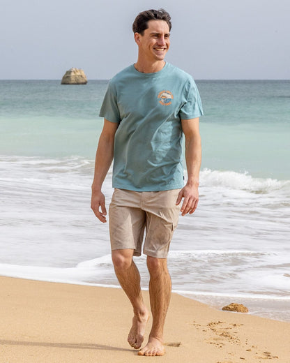 Open Finals Mens Short Sleeve T-Shirt in Blue