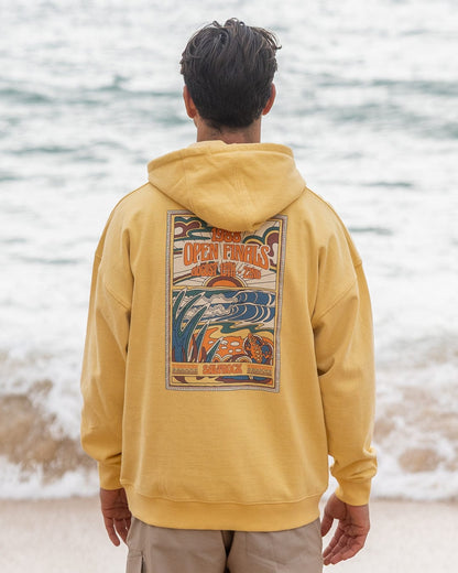 Open Finals Mens Pop Hoodie in Yellow