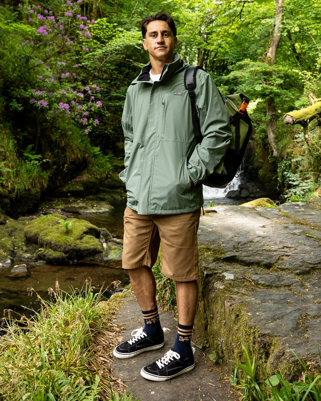 Whistler II -Mens Waterproof Hooded Jacket in Light Green