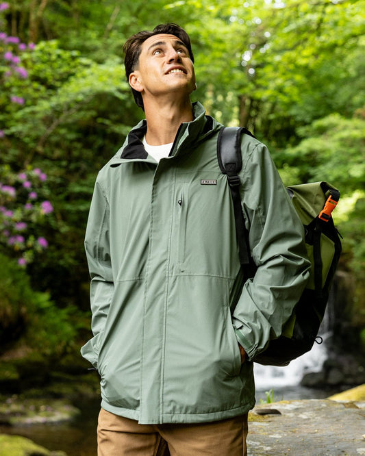 Whistler II -Mens Waterproof Hooded Jacket in Light Green