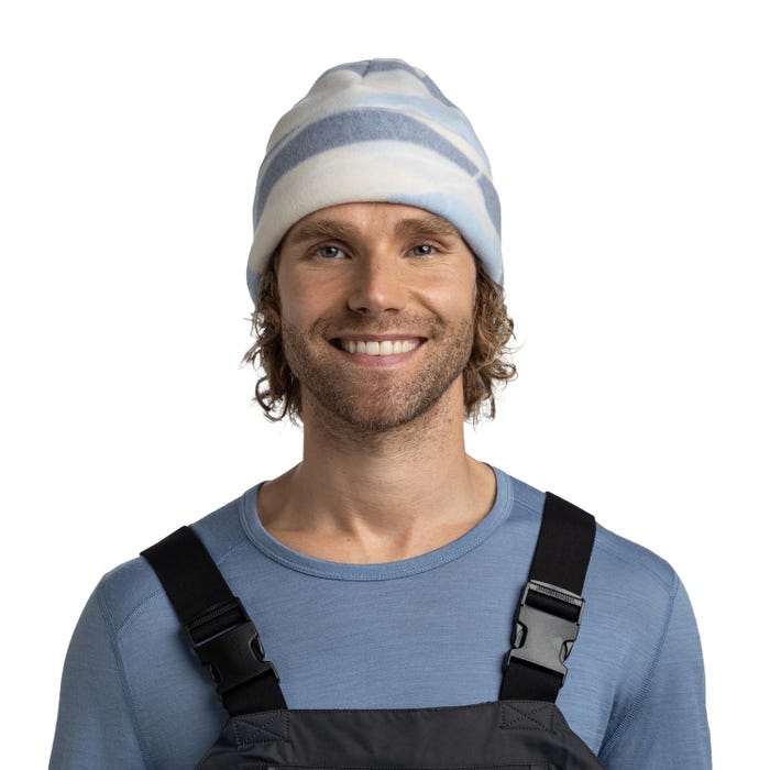 Aguar Blue - Polar Prints Beanie - BUFF