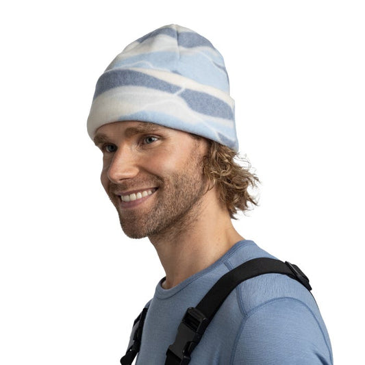 Aguar Blue - Polar Prints Beanie - BUFF