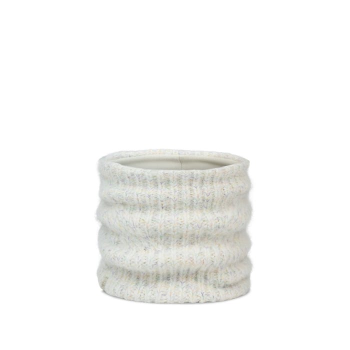 Eyla White - Knitted & Polar Neck Warmer - BUFF
