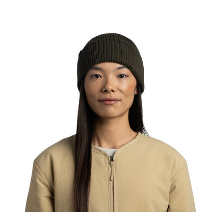 Merix Bark - Merino Knitted Beanie - BUFF