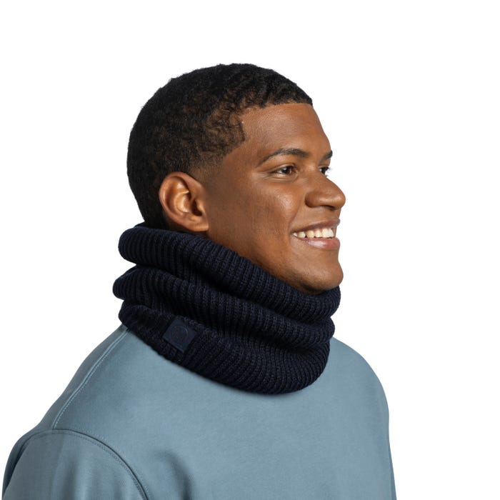 Rutger Navy - Knitted & Polar Neck Warmer - BUFF