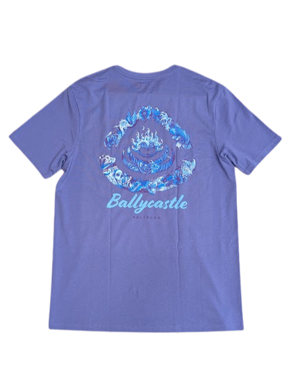 Deep Sea Flame Ballycastle - Short Sleeve T-Shirt in Purple
