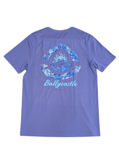 Deep Sea Flame Ballycastle - Short Sleeve T-Shirt in Purple