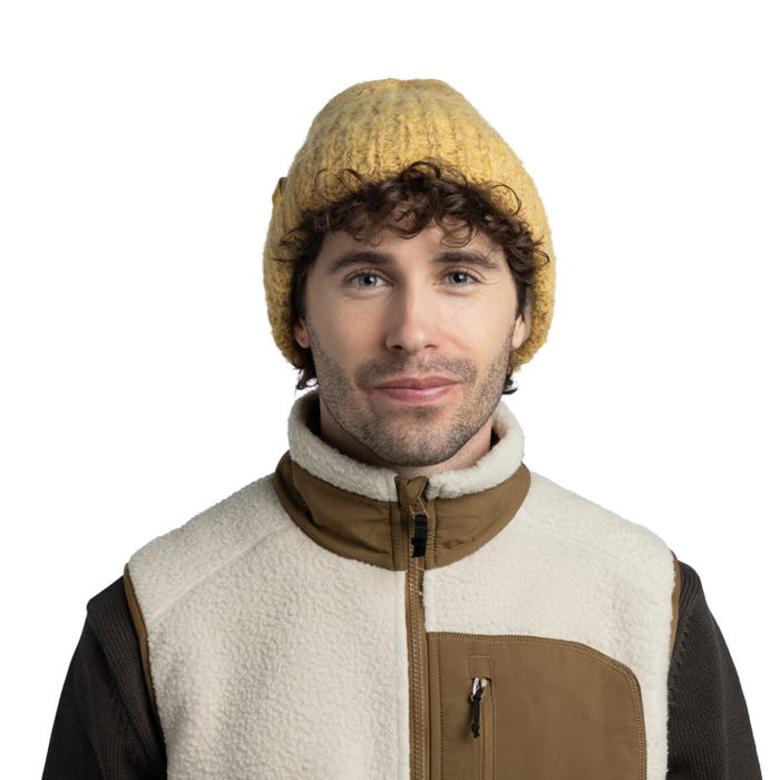 Eyla Bamboo - Knitted & Polar Beanie - BUFF