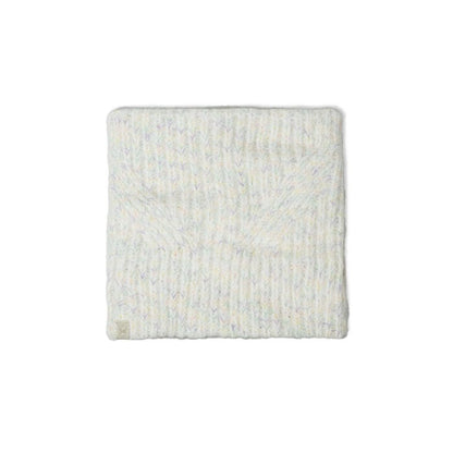 Eyla White - Knitted & Polar Neck Warmer - BUFF