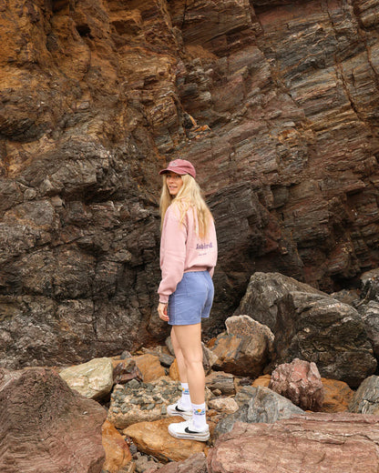 Bleubird Outsider Cropped Crew - Pink