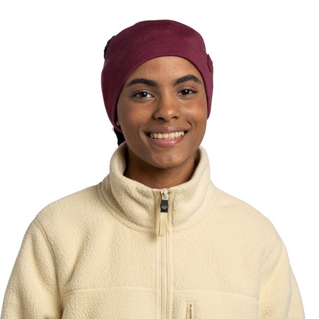 Buff - Merino Wide Headband Solid Tibetan Red