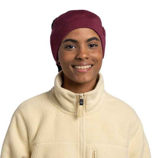 Buff - Merino Wide Headband Solid Tibetan Red