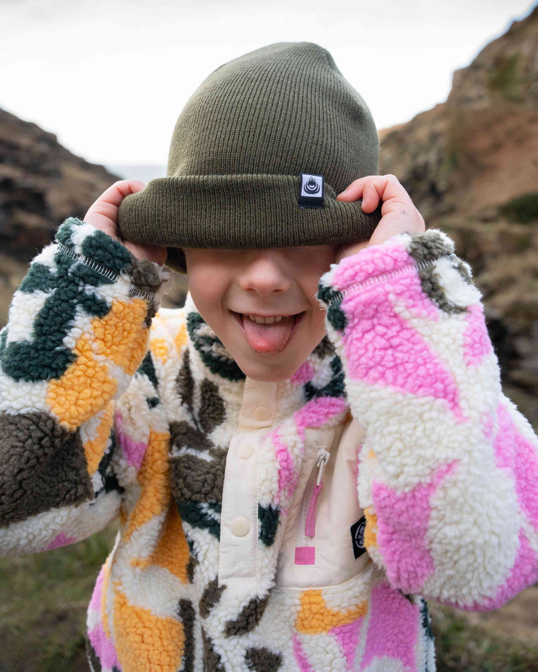 Lizi - Kids Recycled Borg 1/4 Fleece - Multi