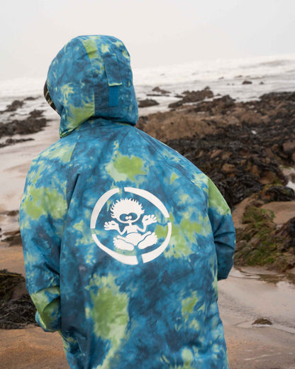 Recycled Kids Changing Robe - Green/Blue - FADER