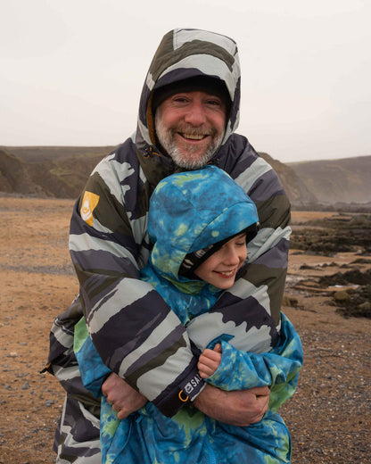 Recycled Kids Changing Robe - Green/Blue - FADER