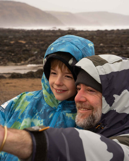 Recycled Kids Changing Robe - Green/Blue - FADER