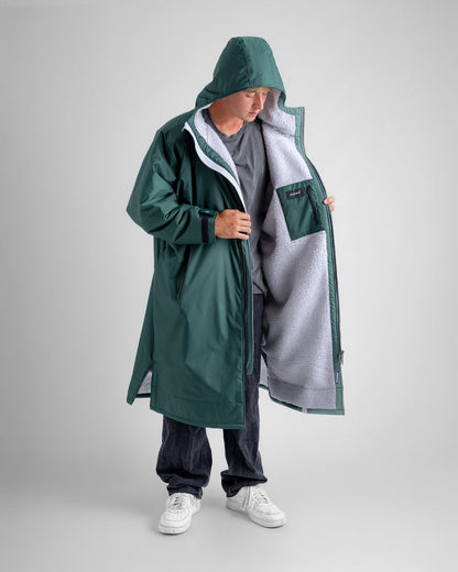 dryrobe Advance Long Sleeve - Dark Green/Grey