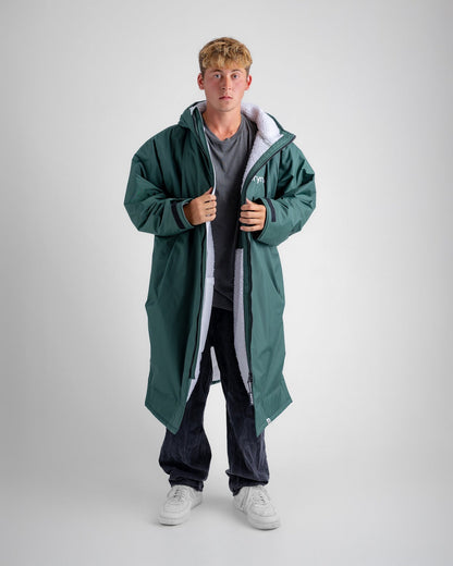 dryrobe Advance Long Sleeve - Dark Green/Grey