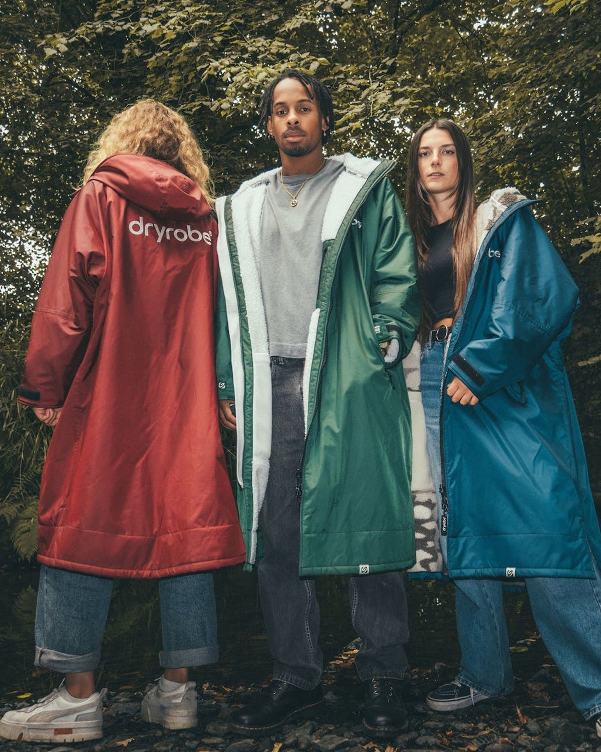 dryrobe Advance Long Sleeve - Dark Green/Grey